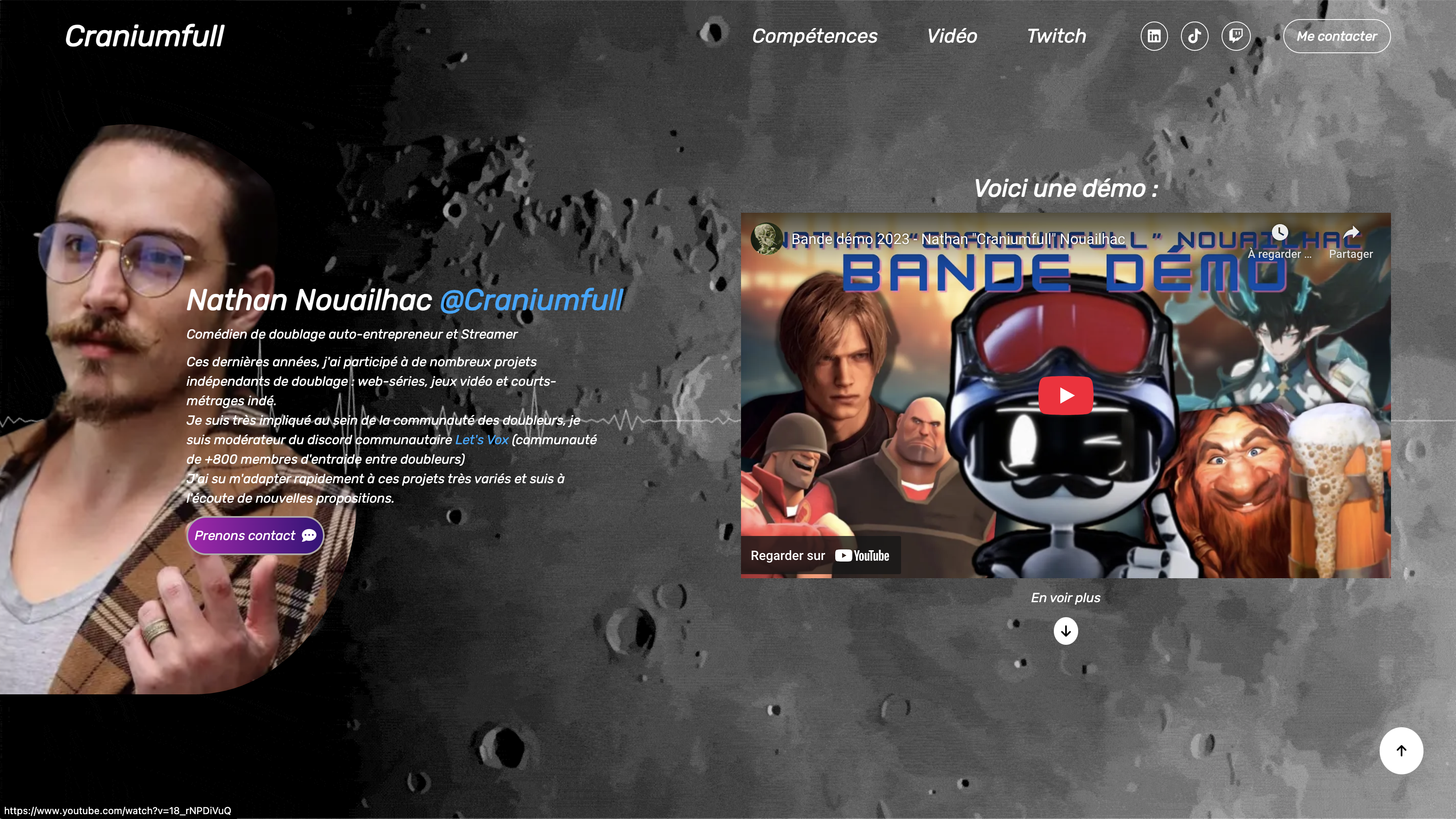 Nathan (Streamer & YouTubeur) - Site vitrine